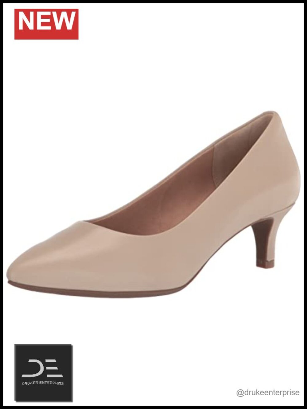 Rockport Women's Kalila Pump 2" Heel Leather Comfort Work Shoes